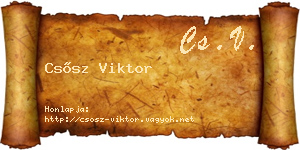 Csősz Viktor névjegykártya