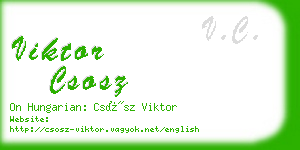 viktor csosz business card